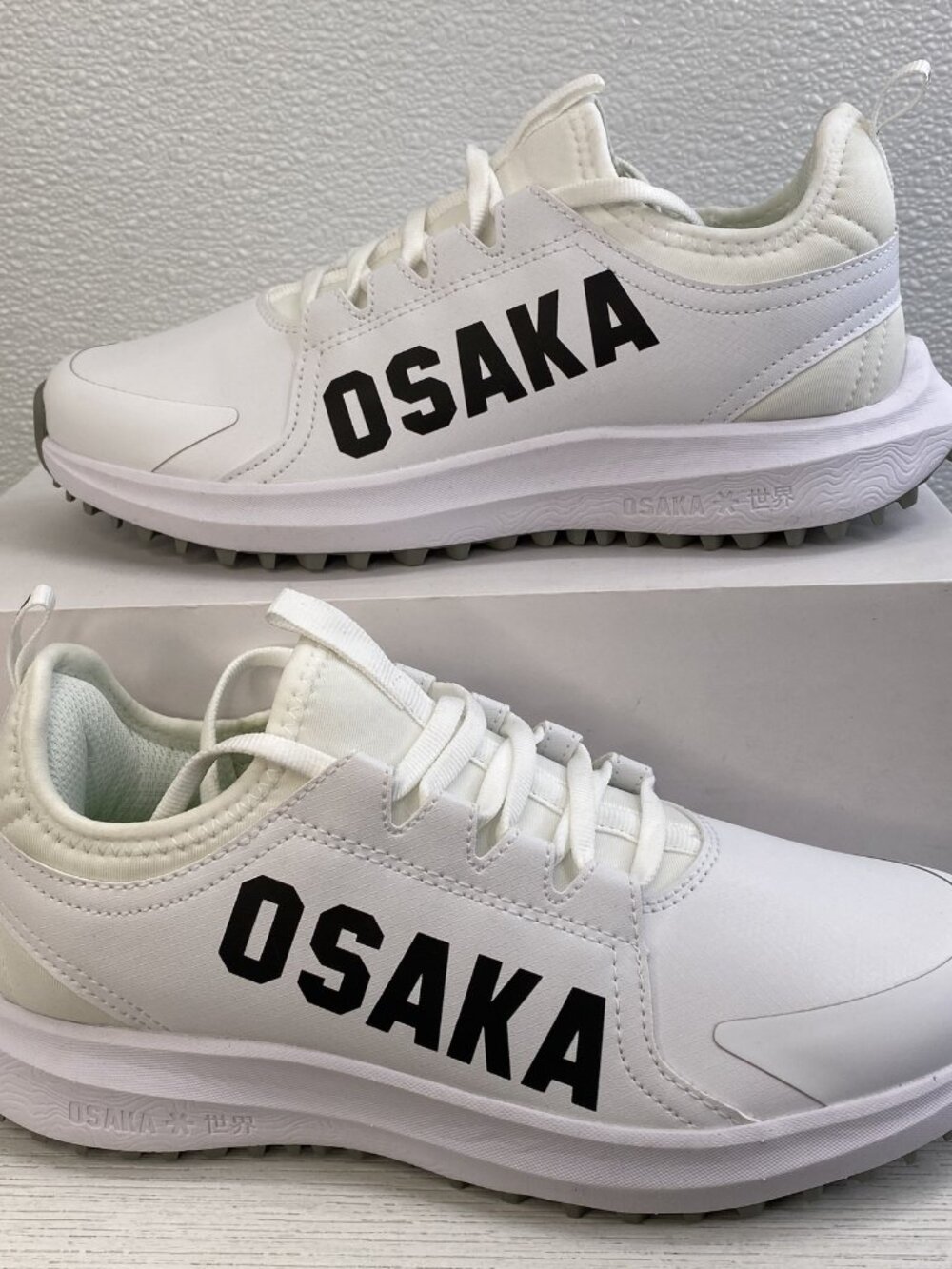 Osaka Furo Field Hockey Cleats Unisex Size M4.5 W6 White PU Athletic Sneakers